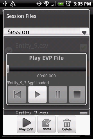 Play EVPs on the Entity Sensor Pro